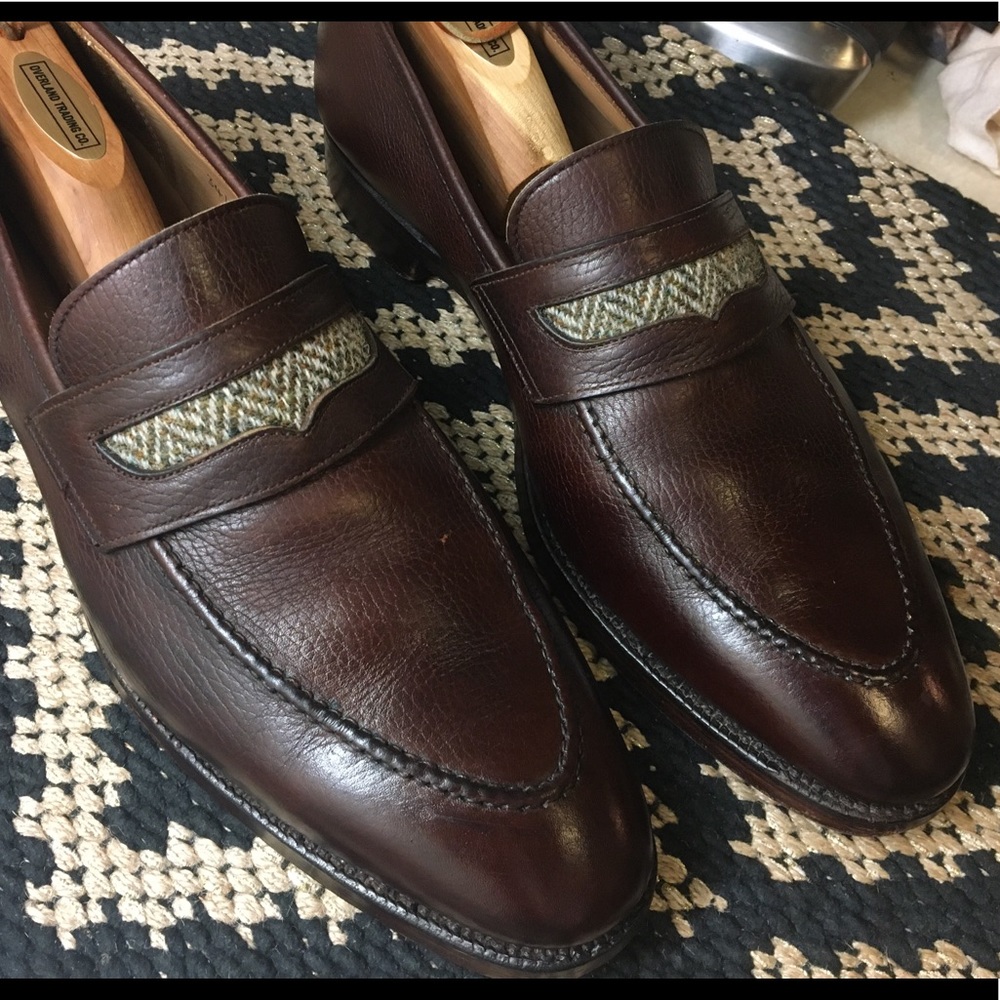 Peal and Co Brooks brothers loafer tweed 11.5 D